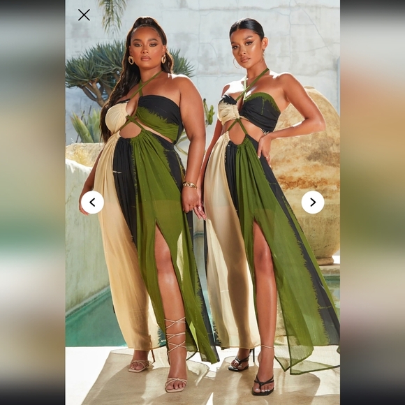 Fashion Nova Dresses & Skirts - Fashionnova Chic Halter Maxi Dress with Cutout Design